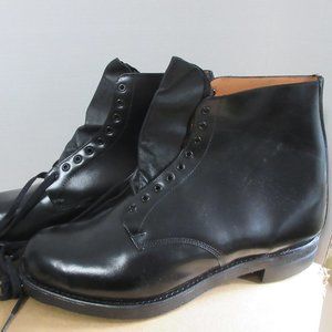 Black Leather Boots, Size 16